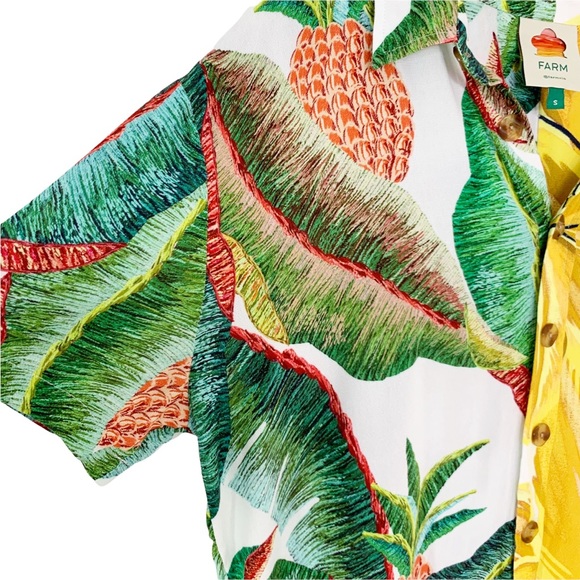 Anthropologie FARM RIO Azalea Forest Boy Shirt Tropical S - Picture 8 of 10
